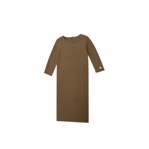 Brown Minimal Long Sleeve Dress / Pre-Owned